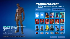 Conta Fortnite com Travis, Midas, ragnarok e Marvel