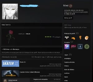 CONTA CSGO + 5 Medalhas csgo +25 JOGOS PAGOS + STEAM LVL 23 - Counter Strike