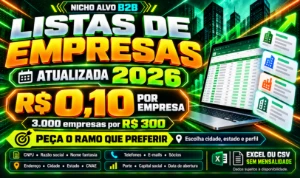 Lista de Empresas com CNPJ, Telefones e E-mails |
