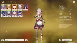 Genshin Impact - Conta AR10, Klee + Qiqi + 3 Personagens 4⭐️