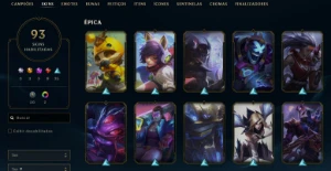 Conta League of Legends Full Acesso - 116 Champs e 93 Skins LOL