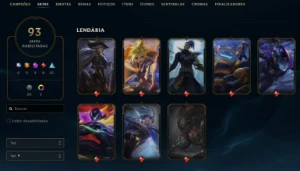 Conta League of Legends Full Acesso - 116 Champs e 93 Skins LOL