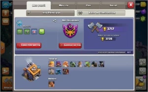 Clash of Clans CV 13 bastante upado e mais de 20.600 gemas.