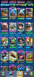 Clash Royale todas as cartas desbloqueadas, arena 20, 7500 t