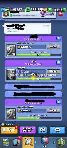 Clash Royale todas as cartas desbloqueadas, arena 20, 7500 t