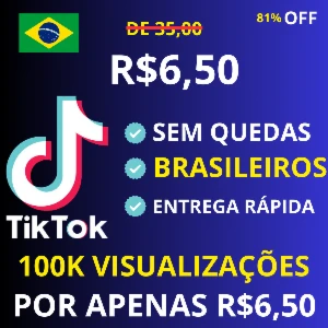 100K Visualizações no TikTok - Social Media