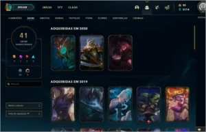 Conta Smurf LoL (41 skins, 64 Champs) + troca de email. - League of Legends