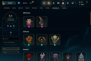 Conta LoL 576 Skins Esmeralda Solo e Platina Flex - League of Legends