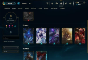 Esmeralda 4 com 50 Champs e 8 Skins - League of Legends LOL