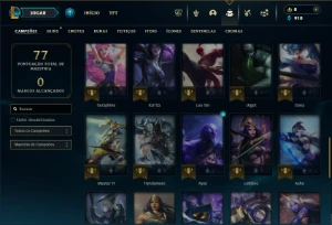 Esmeralda 4 com 50 Champs e 8 Skins - League of Legends LOL