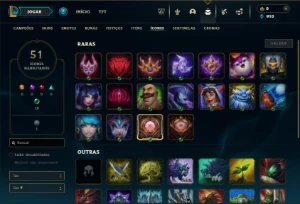 Esmeralda 4 com 50 Champs e 8 Skins - League of Legends LOL