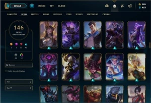 Conta prata 3 com TODOS os champs e 146 Skins ( NIVEL 519 ) - League of Legends LOL