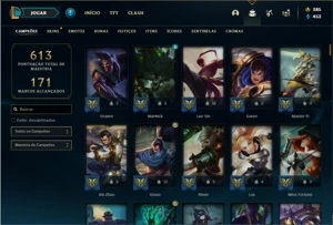 Conta prata 3 com TODOS os champs e 146 Skins ( NIVEL 519 ) - League of Legends LOL