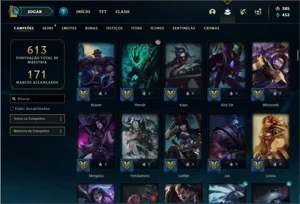 Conta prata 3 com TODOS os champs e 146 Skins ( NIVEL 519 ) - League of Legends LOL