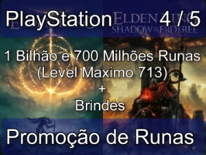 Elden Ring - 1 Bilhão e 700 Milhões Runas + Brindes - Ps4/5