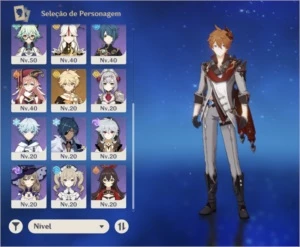 Childe + estrela invernal, Mona, Túmulo. 54 destinos - Genshin Impact