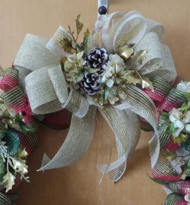 Laço para Guirlanda de Natal - Artesanato e Personalizados