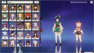 AR 55 8 personagens 5* + 4 armas 5* - Genshin Impact