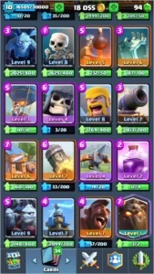 Conta Clash Royale com 9 Lendárias