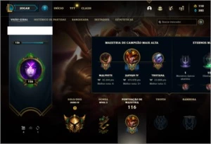 Conta ouro 4 com 23  skins e 64 champs ( 500k de Jarvan ) - League of Legends LOL