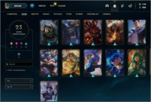 Conta ouro 4 com 23  skins e 64 champs ( 500k de Jarvan ) - League of Legends LOL