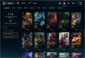 Conta ouro 4 com 23  skins e 64 champs ( 500k de Jarvan ) - League of Legends LOL