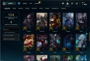 Conta bronze 3 com 57 Champs e 31 Skins + 2 Fragmentos - League of Legends LOL