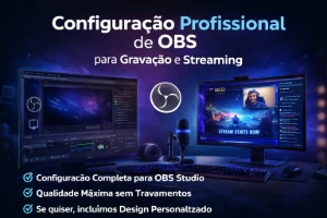 Ensino de Configuração de OBS + Designer para Streamers