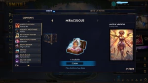 Conta de Smite Level 151, miraculous chest 1105 gemas e mais