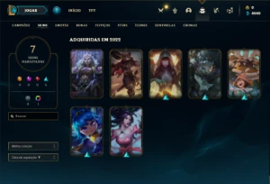 Conta ouro 3 com 40 Champs e 7 Skins + 2 Fragmentos - League of Legends LOL