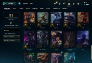 Conta ouro 3 com 40 Champs e 7 Skins + 2 Fragmentos - League of Legends LOL