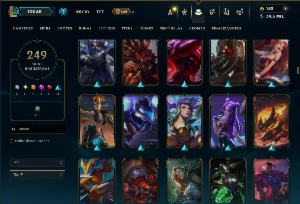 Bronze 4 com TODOS os champs e 249 Skins ( ADC / SUP / JG ) - League of Legends LOL