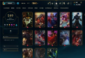 Bronze 4 com TODOS os champs e 249 Skins ( ADC / SUP / JG ) - League of Legends LOL