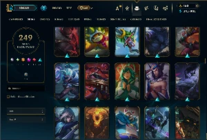 Bronze 4 com TODOS os champs e 249 Skins ( ADC / SUP / JG ) - League of Legends LOL