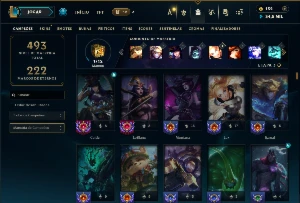 Bronze 4 com TODOS os champs e 249 Skins ( ADC / SUP / JG ) - League of Legends LOL