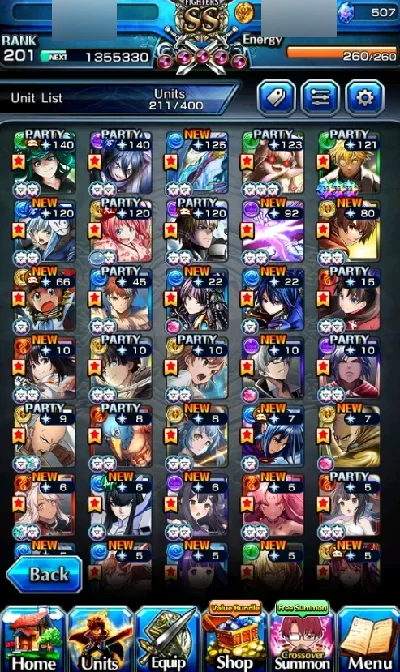 Grand Summoners War Fen 121 luck, 33 Ascends, 3 special arts