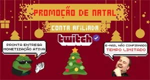 CONTA AFILIADA TWITCH -🎅PROMOÇÃO DE NATAL🎅⚡ENVIO IMEDIATO⚡ - Redes Sociais