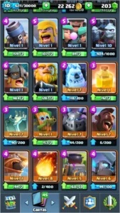 Conta de Clash Royale, Arena 11, Nível 10, 12 Lendárias