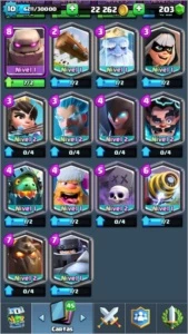Conta de Clash Royale, Arena 11, Nível 10, 12 Lendárias