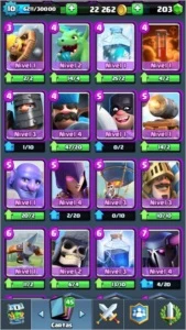 Conta de Clash Royale, Arena 11, Nível 10, 12 Lendárias