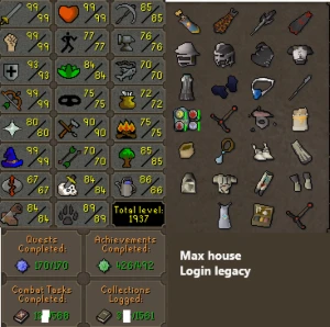 1900+ Total level, Quest Cape, Inferno, Quiver,  Combat 120+