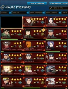 Conta Naruto Online s406 150k de fc 17k de 1º atk - Outros