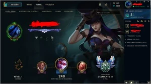Conta de lol diamante , atual d3 , 40 skins , 90 champions - League of Legends