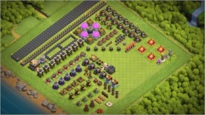 Conta clash of clans cv11 e cc8 bem upada