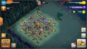 Conta clash of clans cv11 e cc8 bem upada