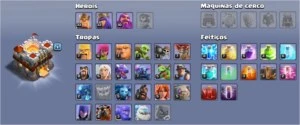 Conta clash of clans cv11 e cc8 bem upada