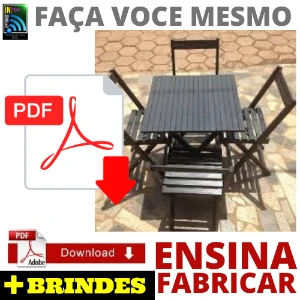 Projeto Mesa E Cadeira Dobrável De Bar Português + Brindes - eBooks