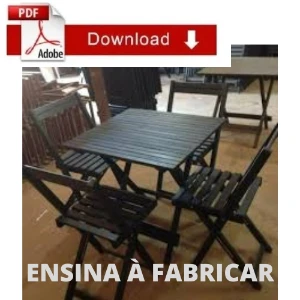 Projeto Mesa E Cadeira Dobrável De Bar Português + Brindes - eBooks