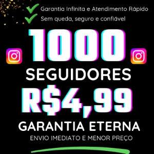 1000 Seguidores Apenas  R$4,99 - Menor Preço Do Site - Redes Sociais