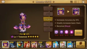 Reroll Summoners War lvl10 com Totemist Dark - Maya